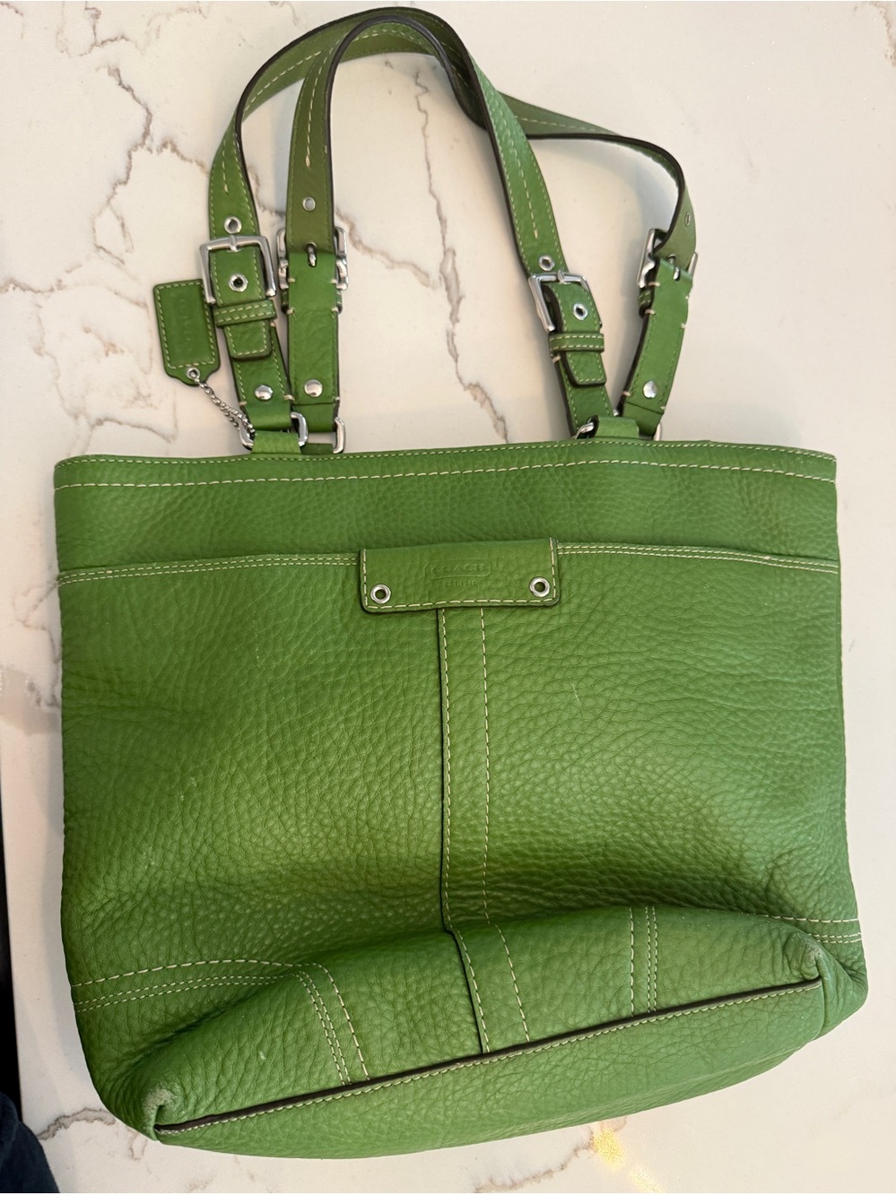 Coach Hamilton Y2K Vintage Green leather tote - Picture 2 of 9